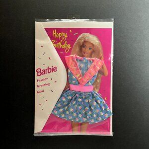 Collectible Barbie "Happy Birthday" Blue Dress w/White Daisies